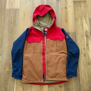 686 Snow Jacket in Red/Tan/Navy